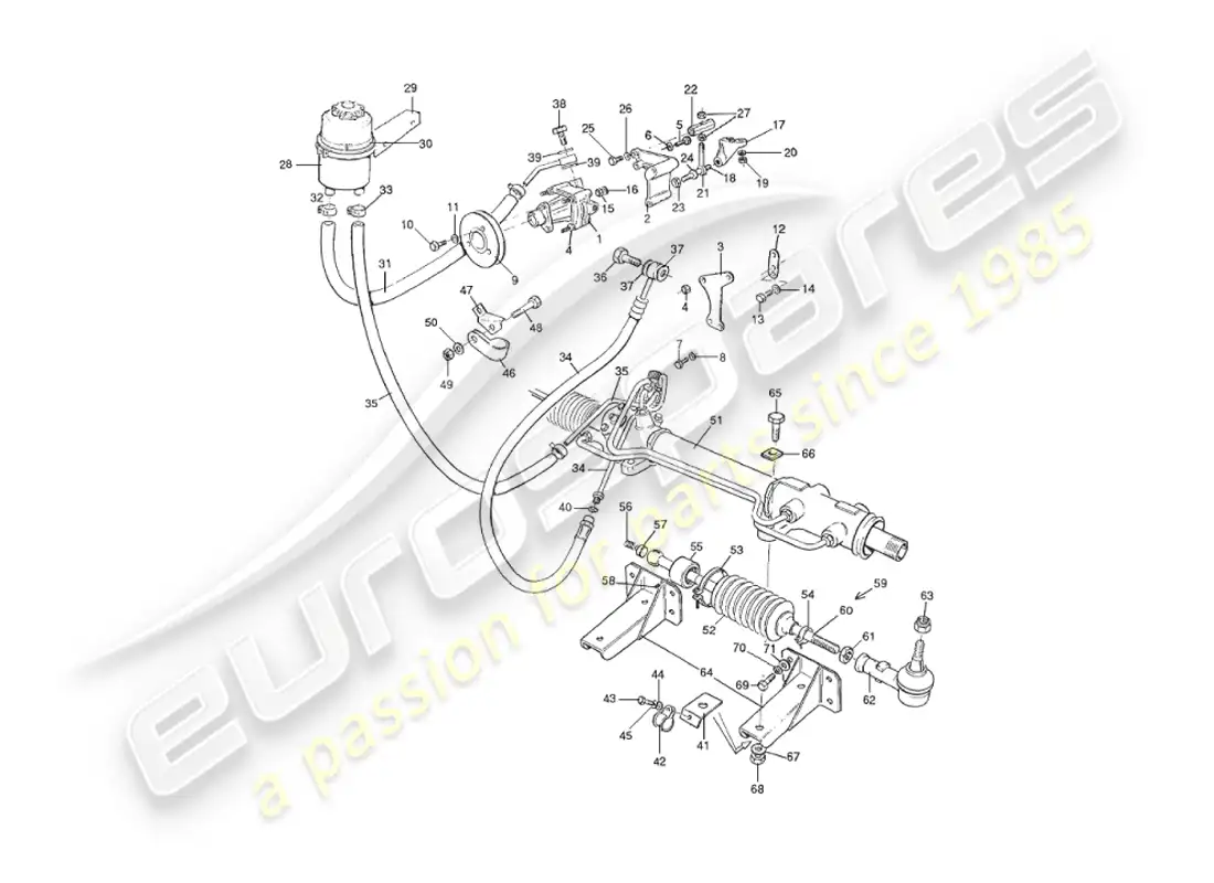 aston martin v8 virage (2000) power steering parts diagram
