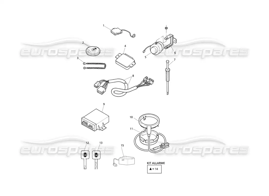 maserati qtp v8 evoluzione anti theft systems parts diagram
