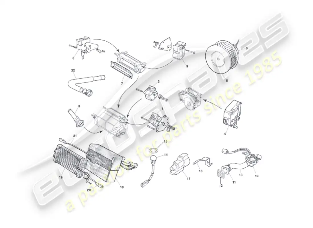aston martin vanquish (2002) control modules parts diagram