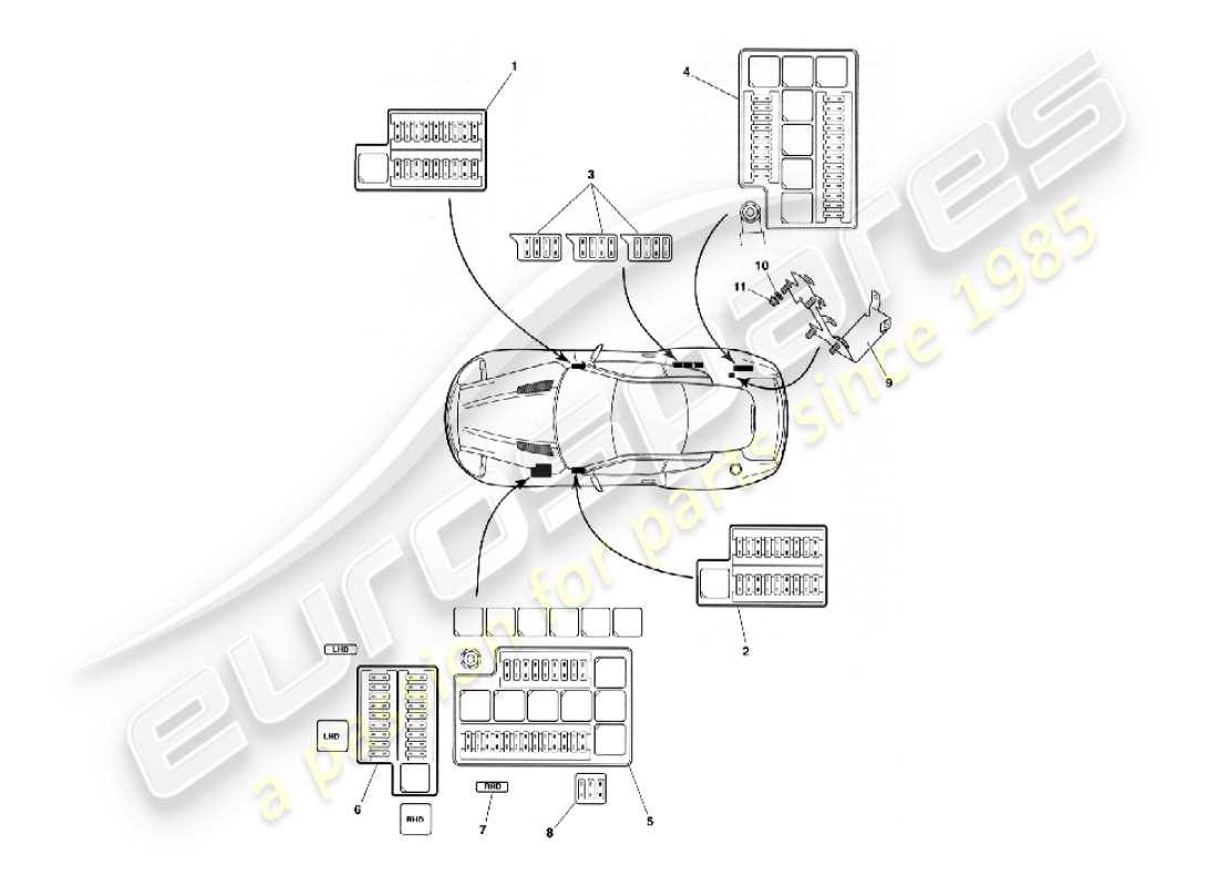 aston martin vanquish (2006) fuses part diagram