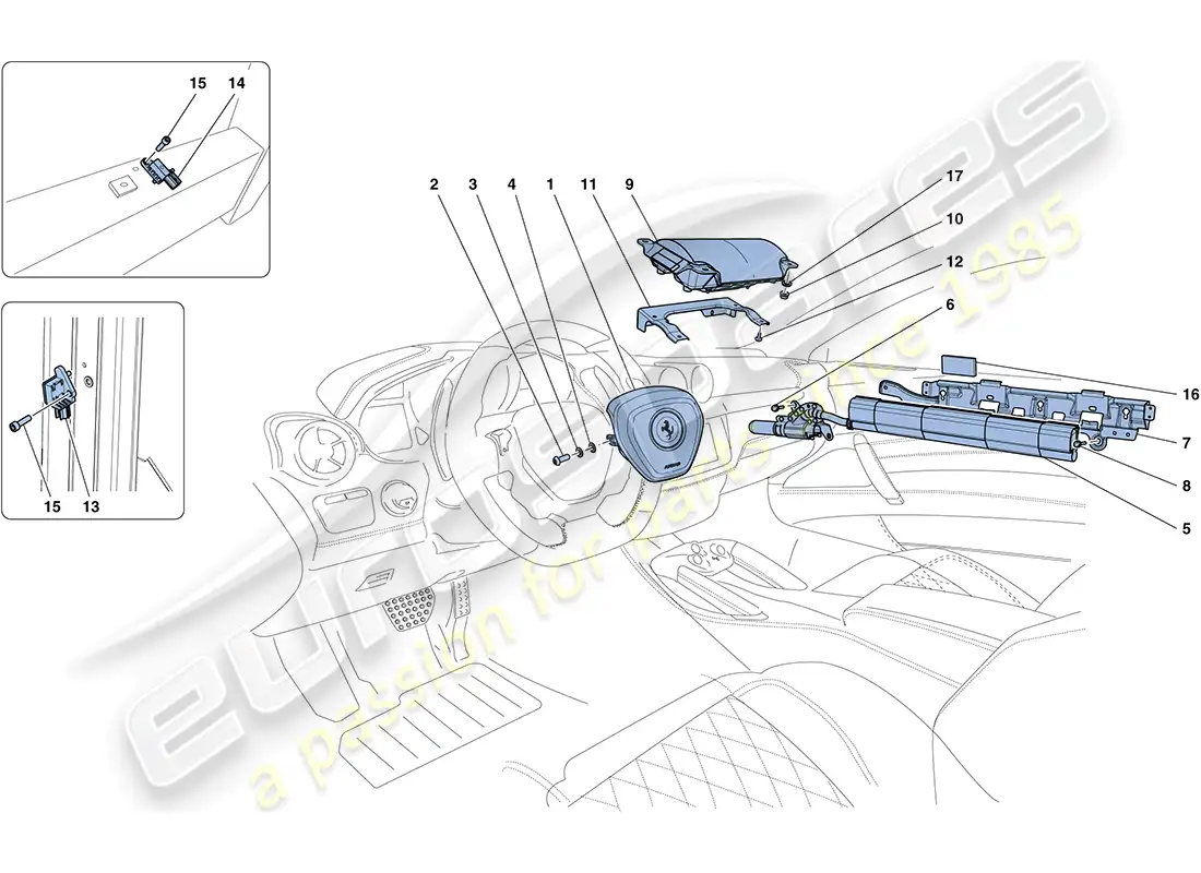 ferrari ff (usa) airbags parts diagram