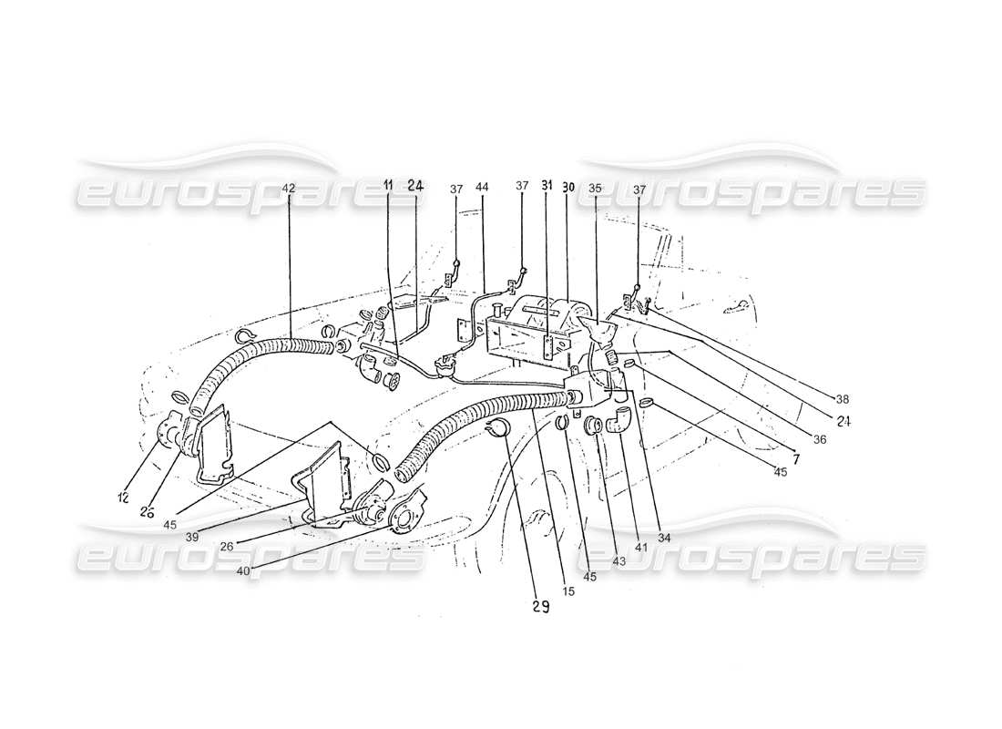 ferrari 275 (pininfarina coachwork) gruppo riscaldatore aerazione part diagram