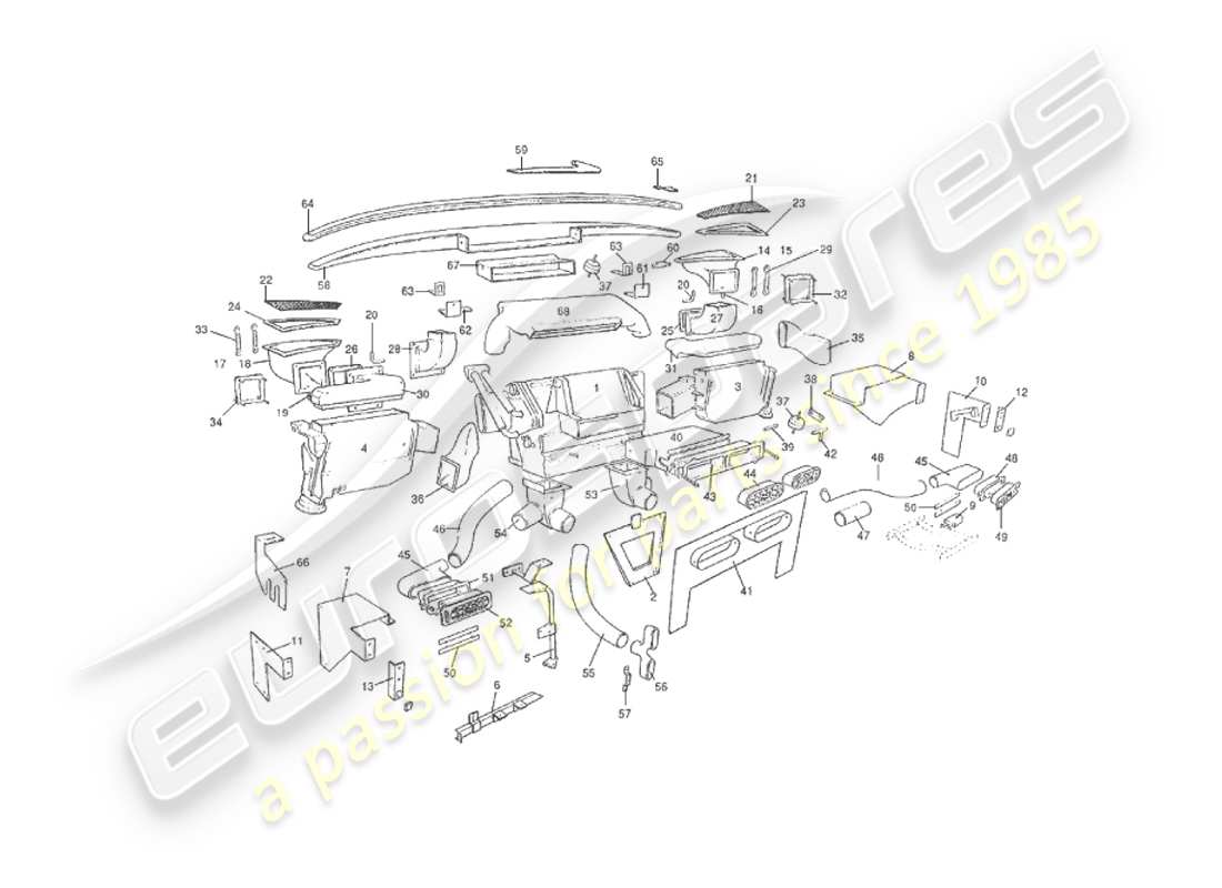 aston martin v8 virage (2000) interior installation part diagram