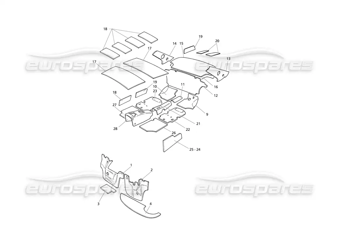 maserati qtp v6 evoluzione insulation parts diagram