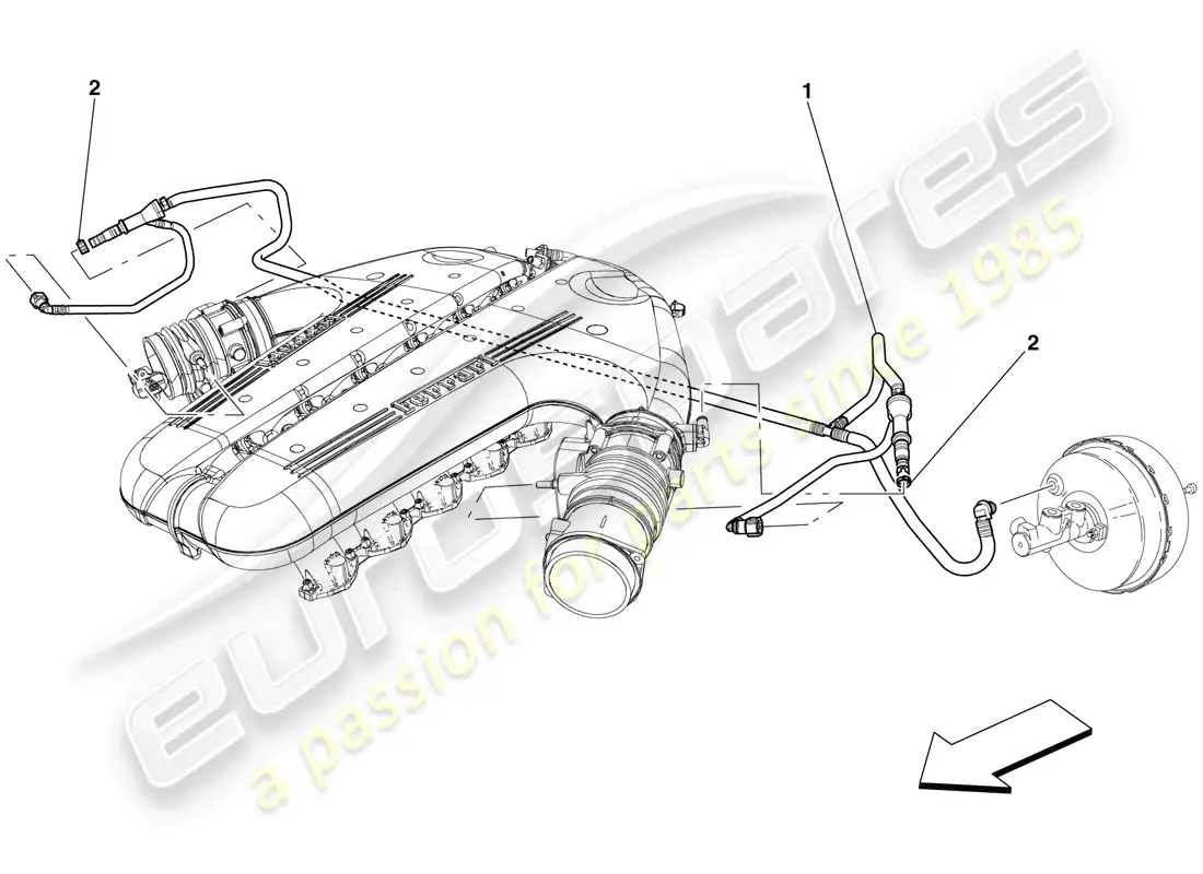 ferrari 599 gto (usa) power steering system parts diagram