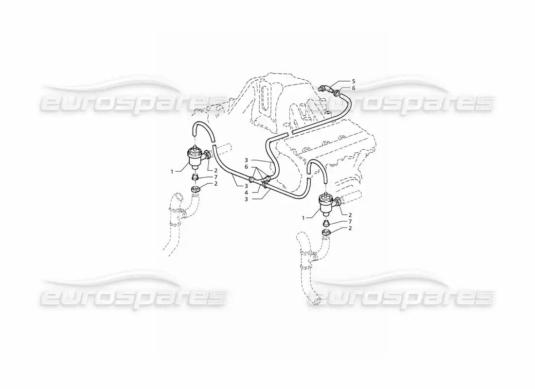 maserati qtp v6 (1996) pop off valve system parts diagram