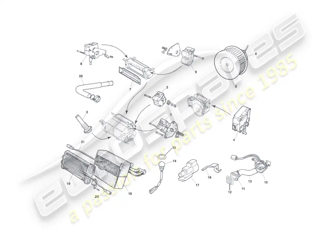 aston martin vanquish (2005) control modules parts diagram