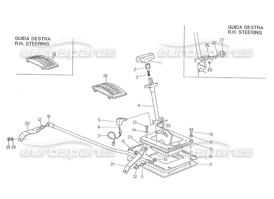 maserati 228 automatic transmission control part diagram