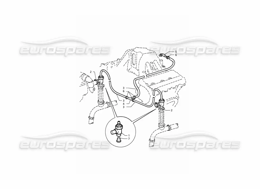 maserati qtp. 3.2 v8 (1999) pop off valve system parts diagram