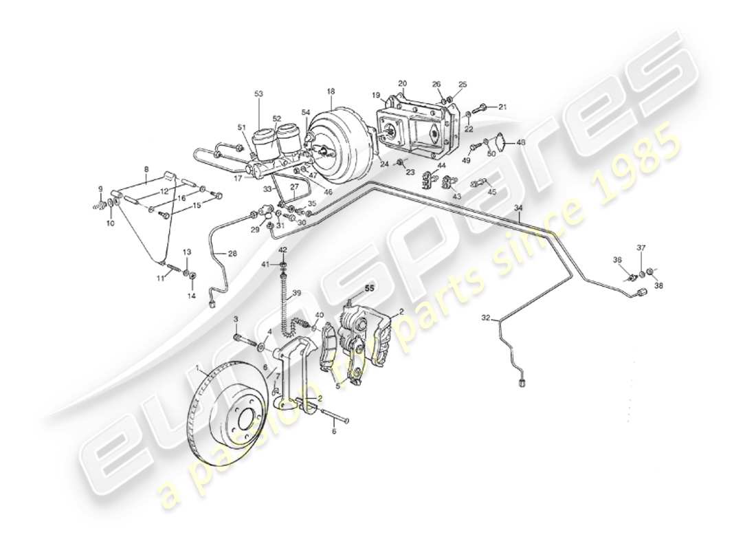 aston martin v8 virage (1999) front brakes part diagram