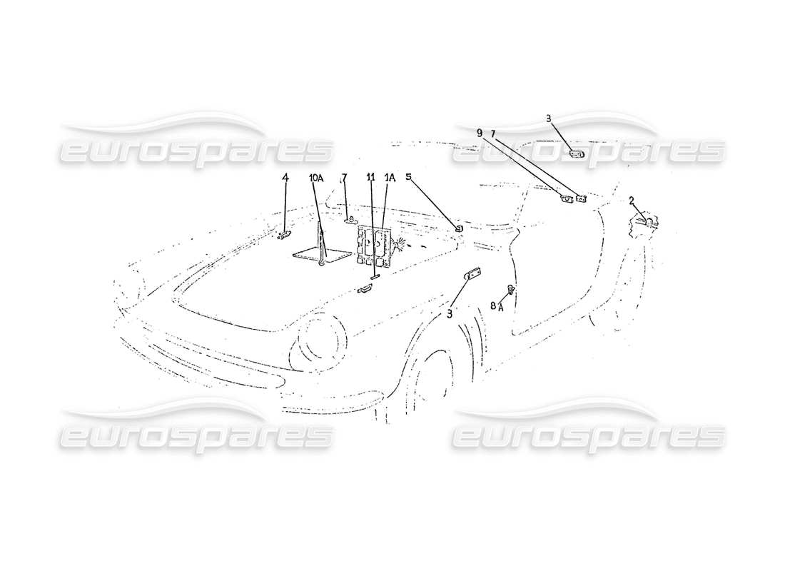 ferrari 275 (pininfarina coachwork) gruppo impianto elettrico part diagram