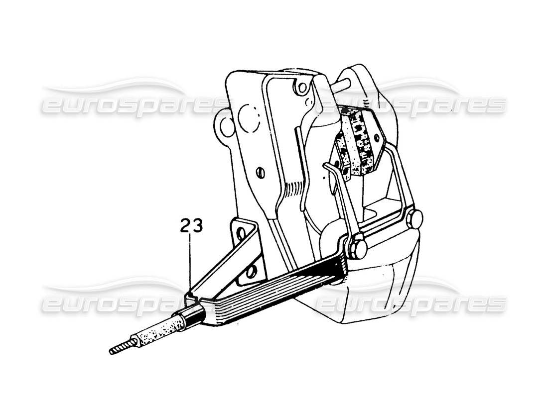 ferrari 275 gtb/gts 2 cam brake system - (rhd) handbrake part diagram