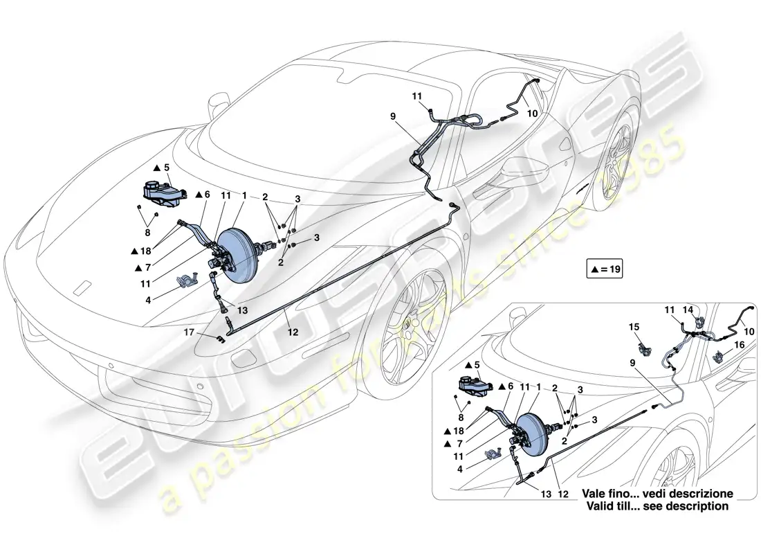 ferrari 458 italia (rhd) power steering system parts diagram
