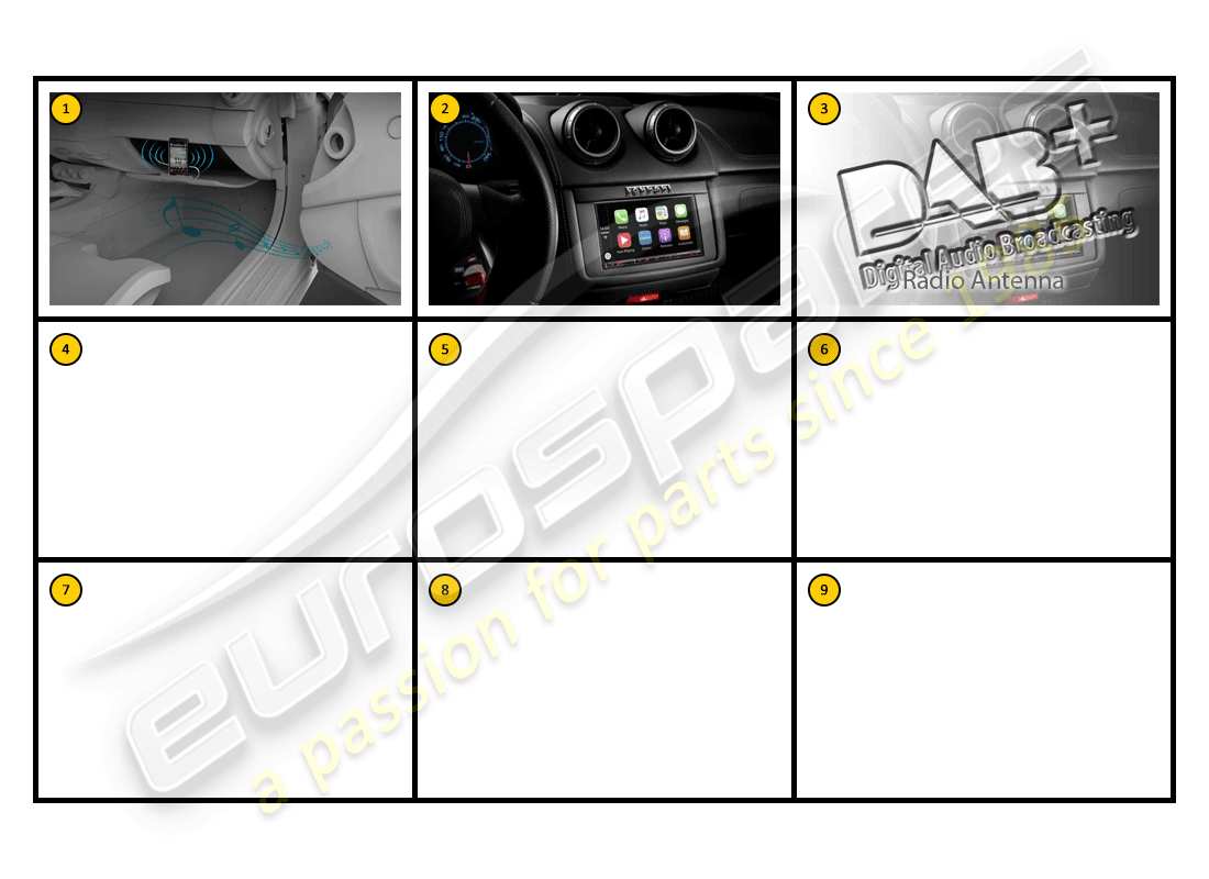 ferrari california (accessories) equipment - in car entertainment parts diagram