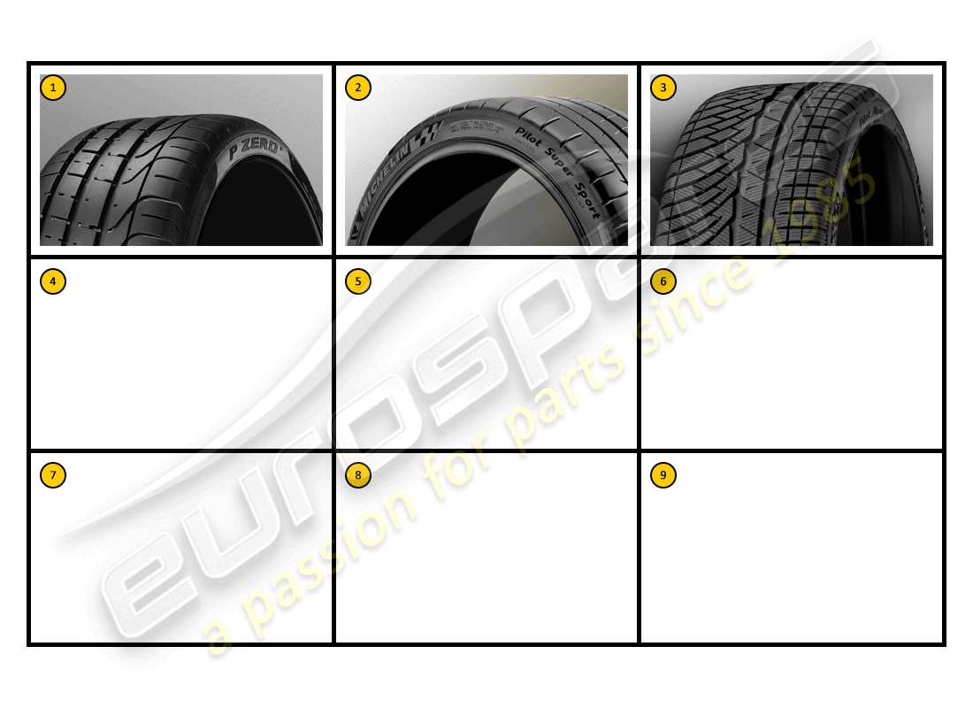 ferrari ff (accessories) equipment - tyres part diagram