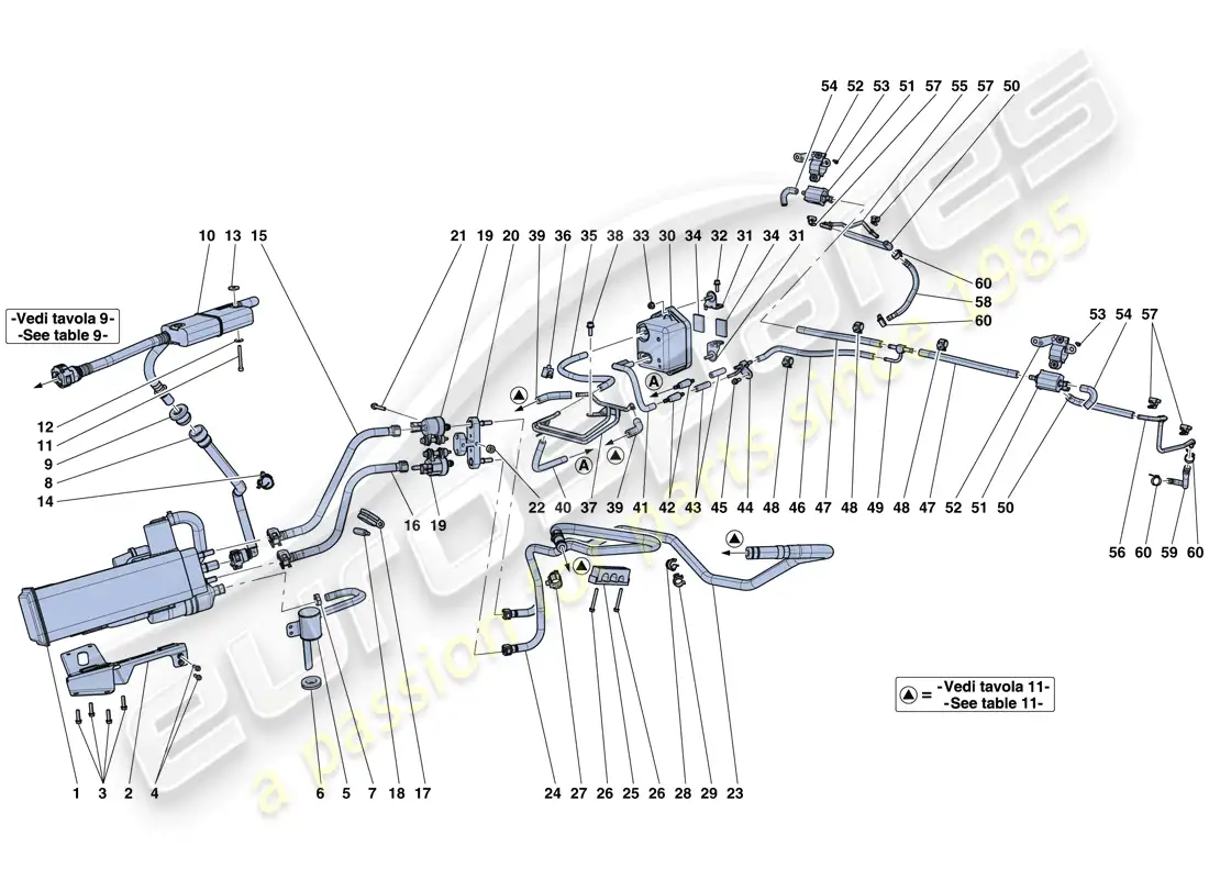 ferrari laferrari aperta (europe) evaporative emissions control system parts diagram