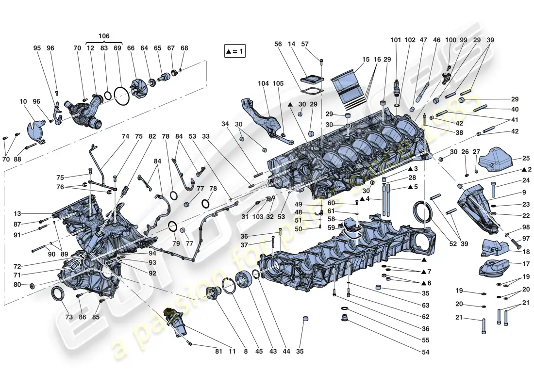ferrari laferrari aperta (europe) crankcase parts diagram
