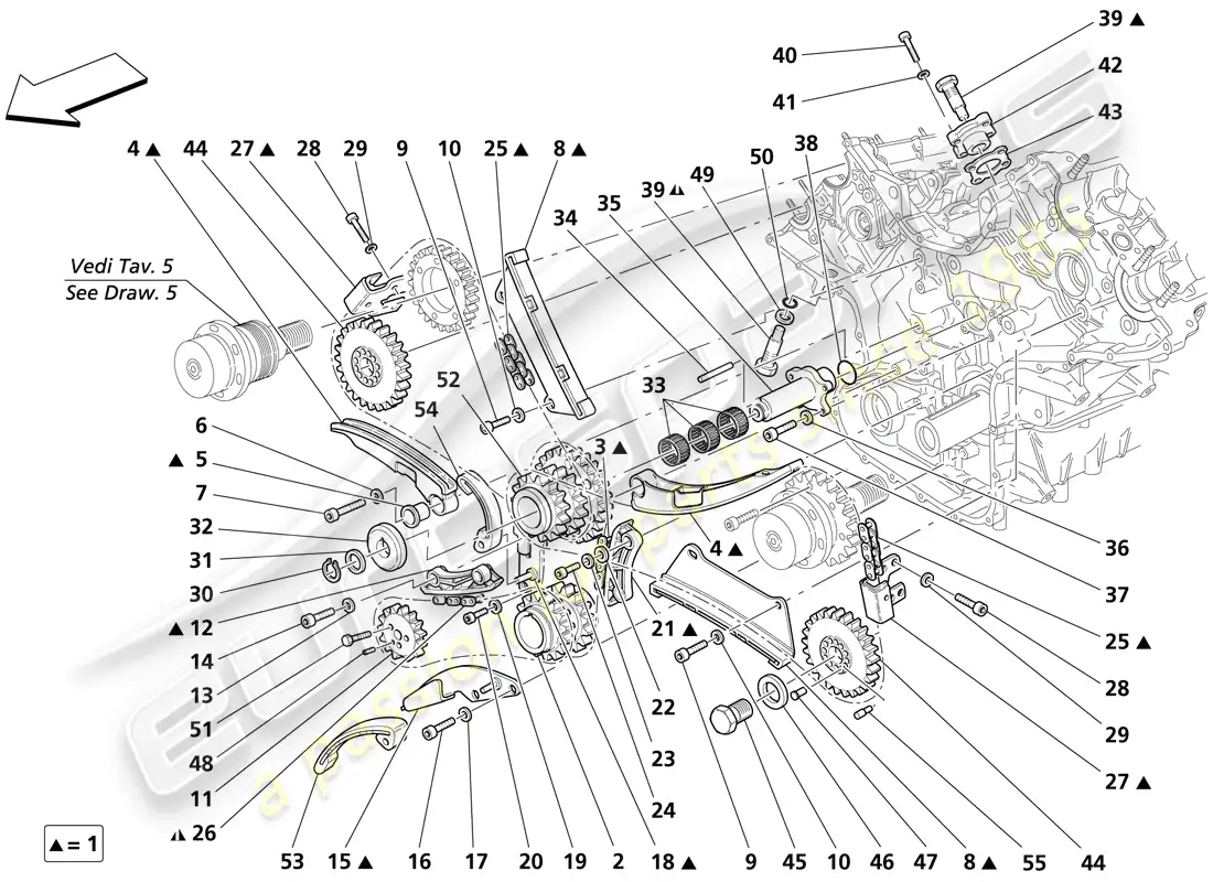 maserati trofeo timing - controls parts diagram