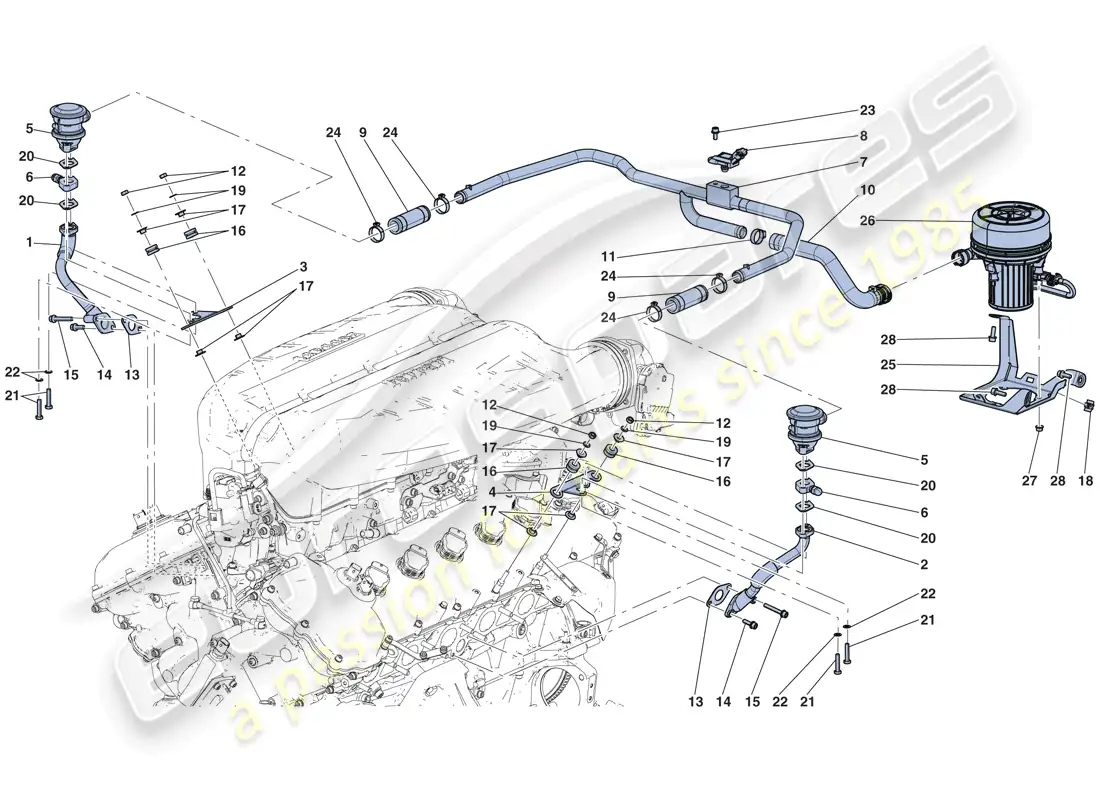 ferrari laferrari aperta (europe) secondary air system parts diagram