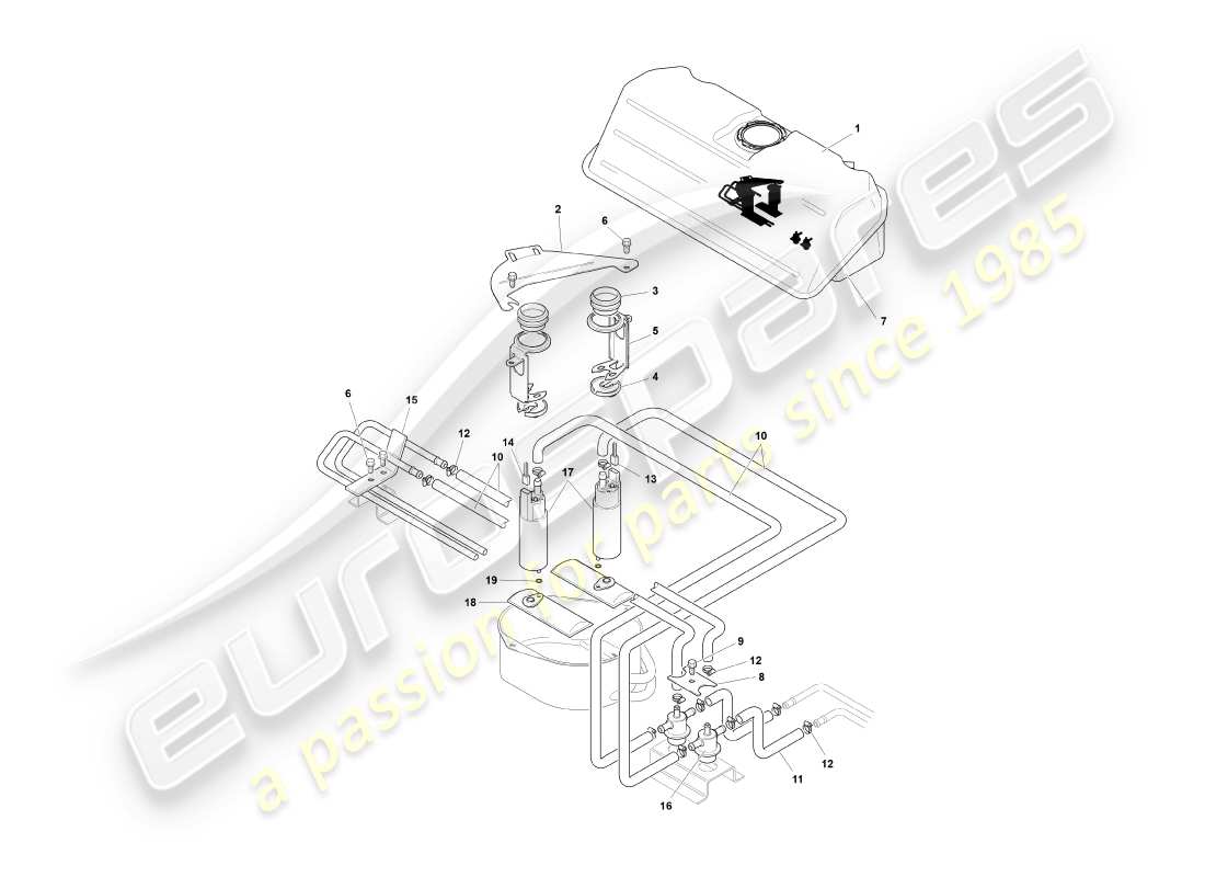 a part diagram from the aston martin db7 parts catalogue