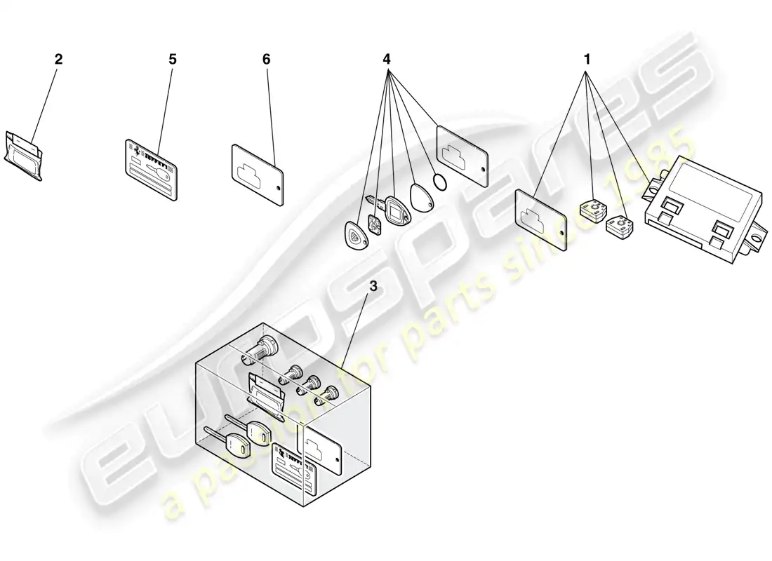 ferrari f430 spider (usa) immobiliser kit parts diagram