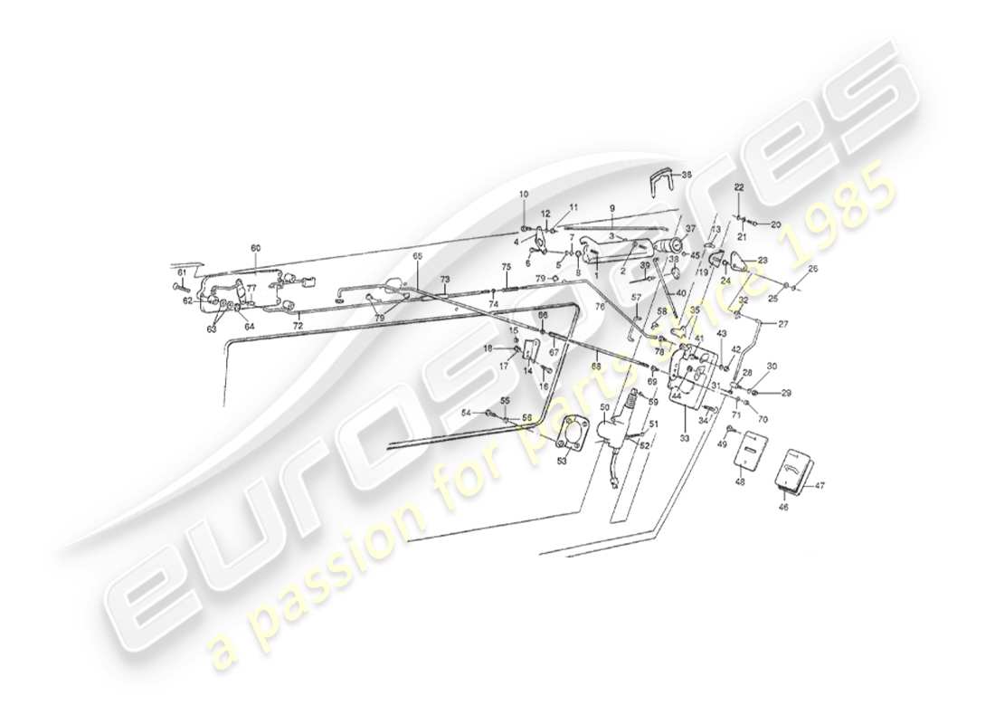 aston martin v8 virage (2000) door locking part diagram