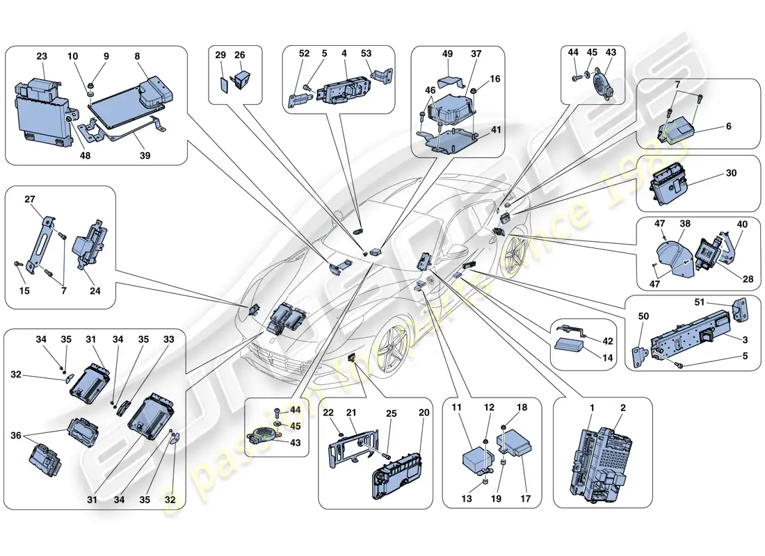 ferrari f12 berlinetta (europe) vehicle ecus parts diagram