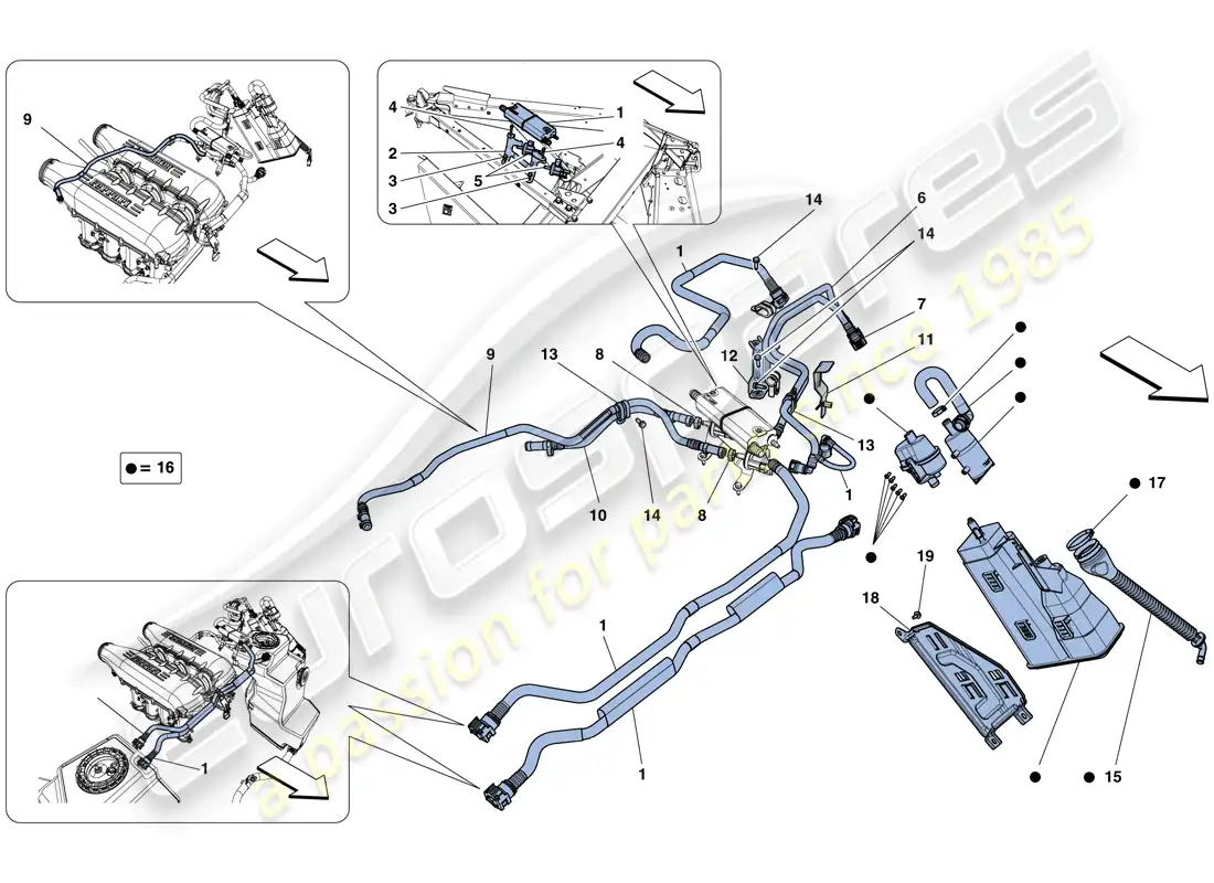 ferrari 458 speciale (usa) evaporative emissions control system parts diagram