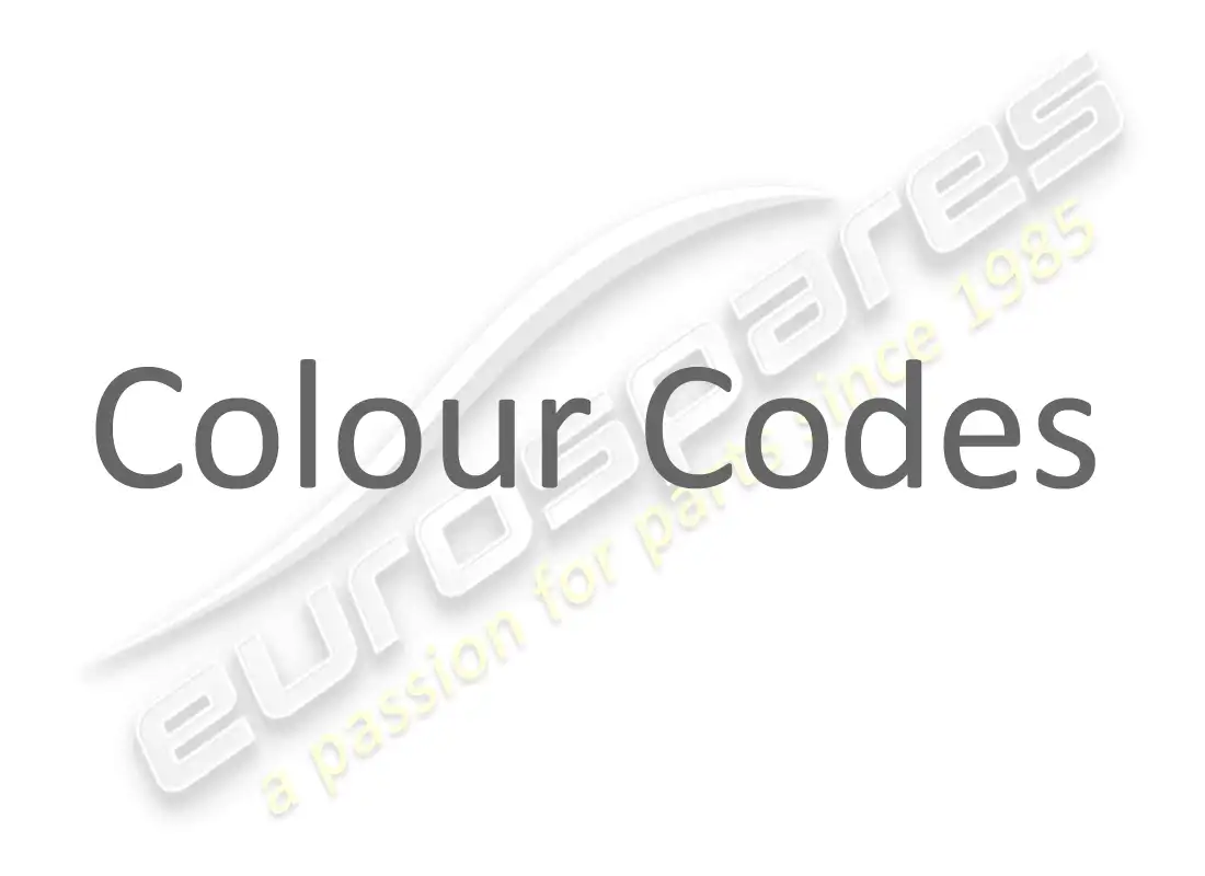 ferrari 599 gtb fiorano (rhd) colour codes parts diagram