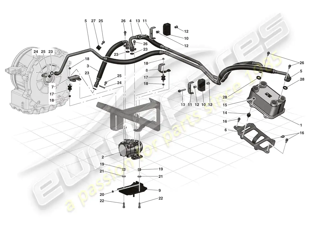 ferrari laferrari (usa) electric motor cooling parts diagram