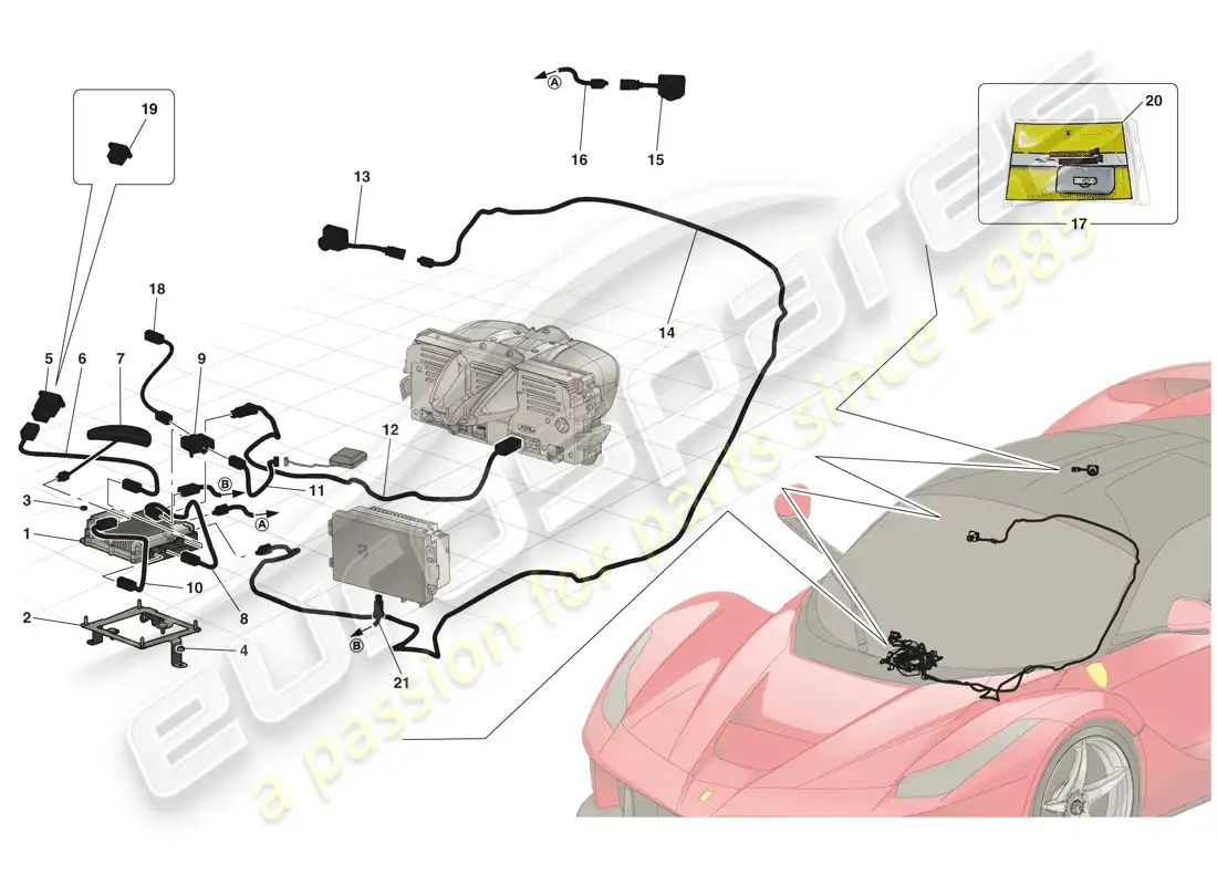 ferrari laferrari (usa) telemetry - data acquisition parts diagram