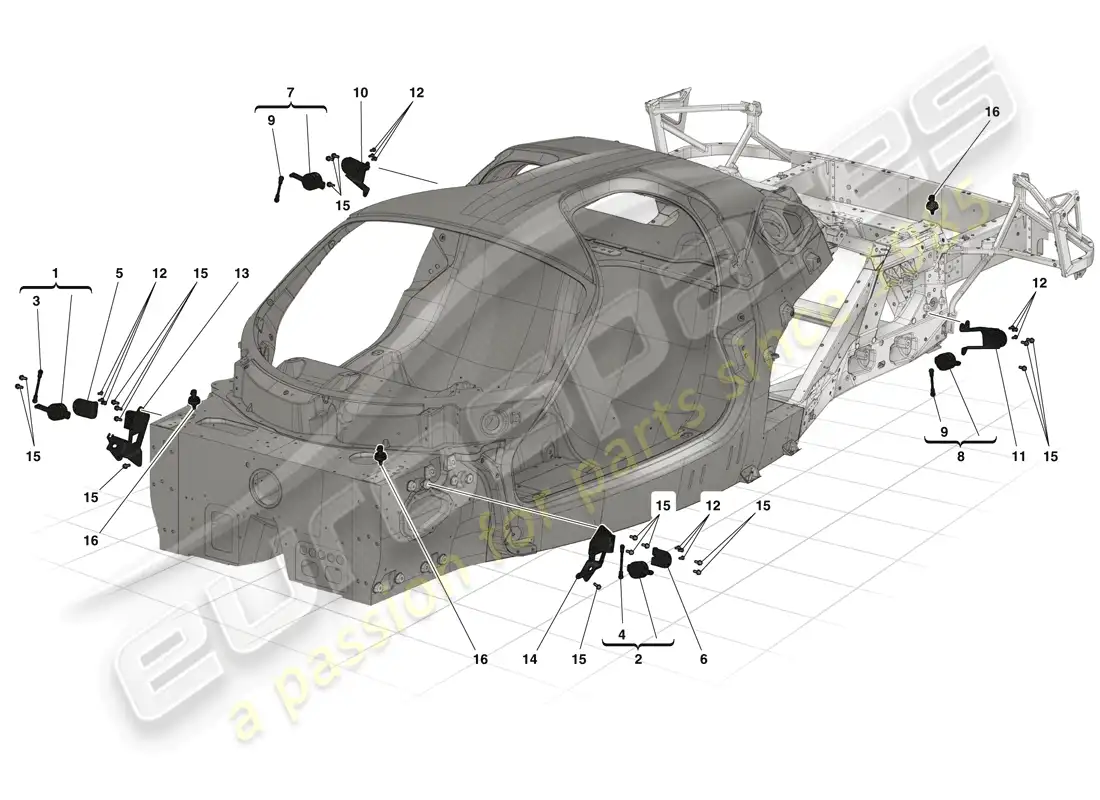 ferrari laferrari (usa) electronic management (suspension) parts diagram