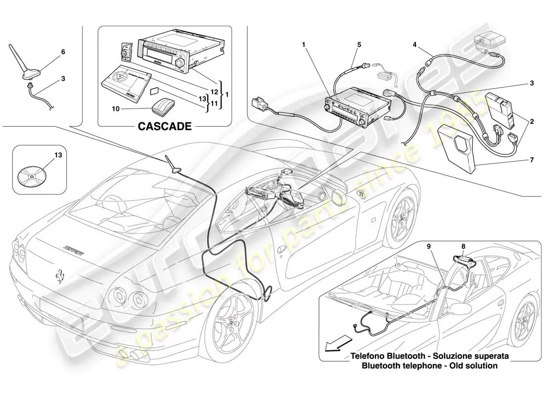 ferrari 612 sessanta (europe) pro online telephone-gps module parts diagram
