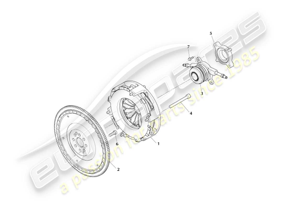 a part diagram from the aston martin db7 parts catalogue
