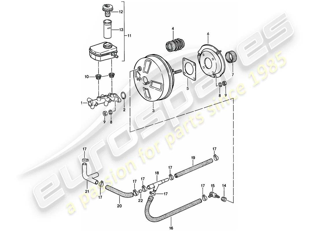 a part diagram from the porsche 944 parts catalogue
