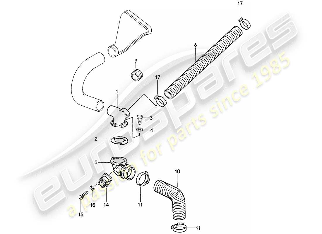 a part diagram from the porsche 911 parts catalogue