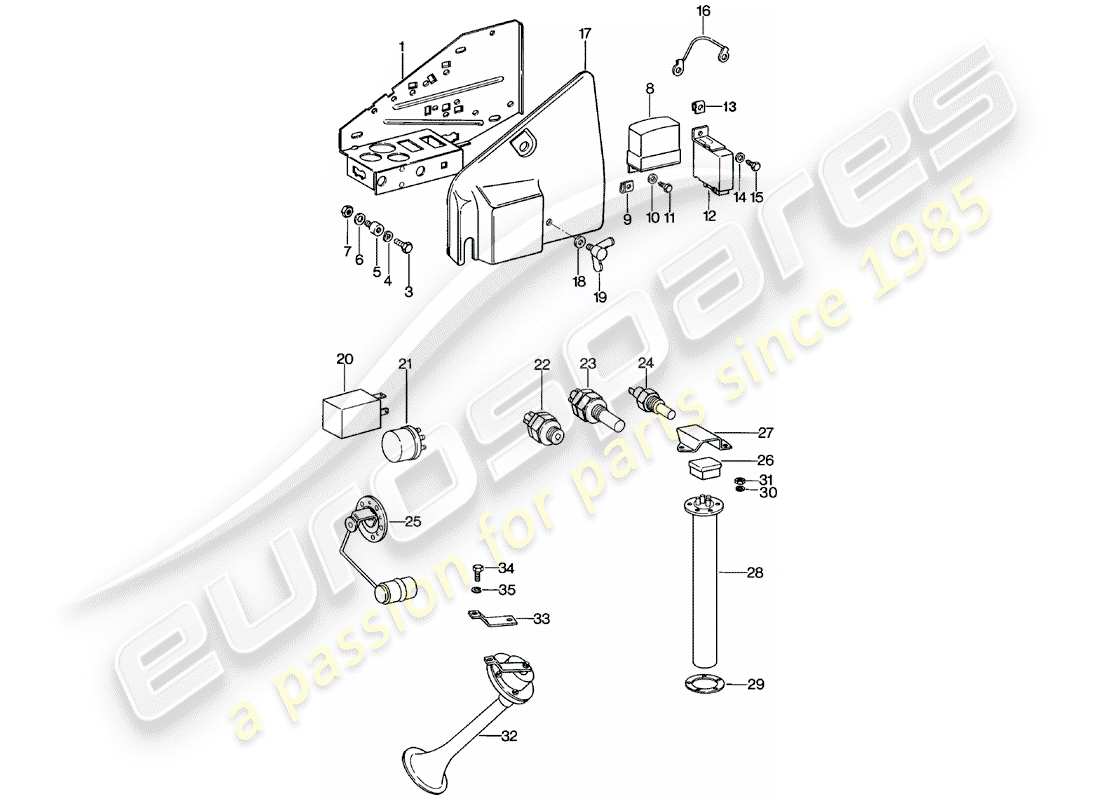 a part diagram from the porsche 1980 (911) parts catalogue