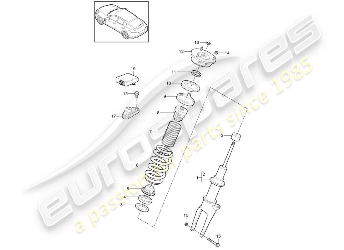 a part diagram from the porsche 2016 (panamera 970) parts catalogue