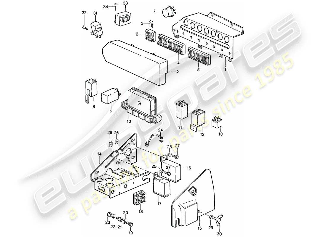 a part diagram from the porsche 1986 (911) parts catalogue