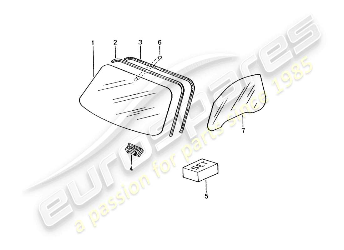 a part diagram from the porsche boxster parts catalogue