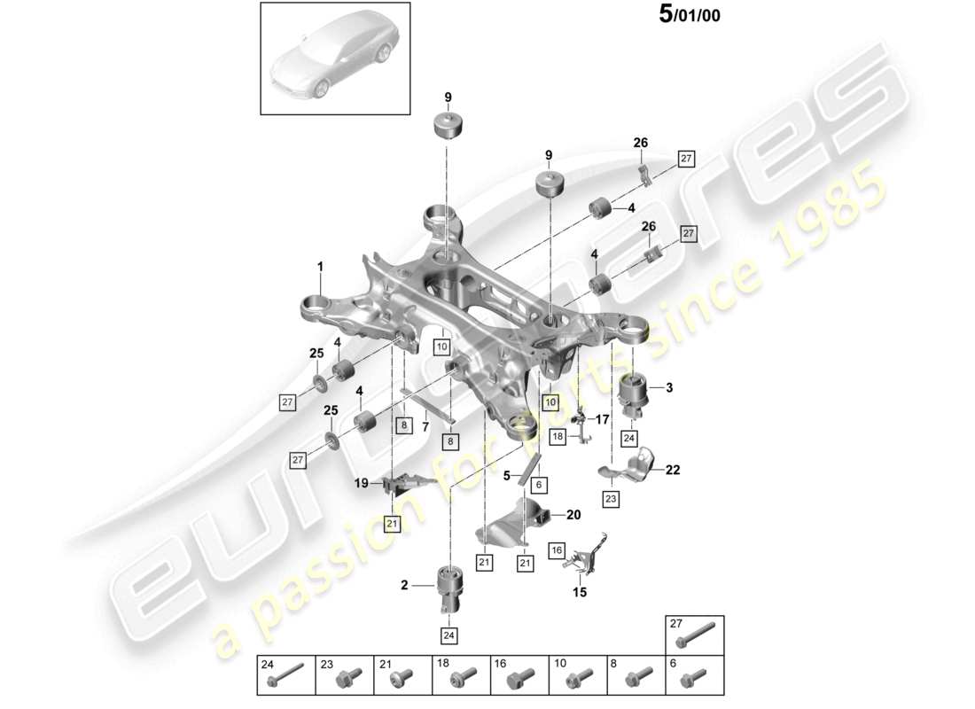 VIEW PARTS DIAGRAMS FROM THE PORSCHE PANAMERA PARTS CATALOGUE a part diagram from the porsche panamera parts catalogue