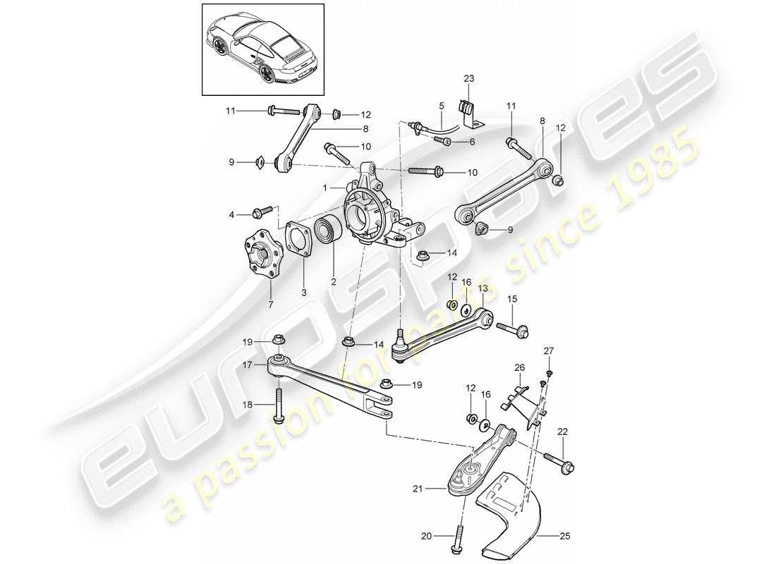 a part diagram from the porsche 997 parts catalogue