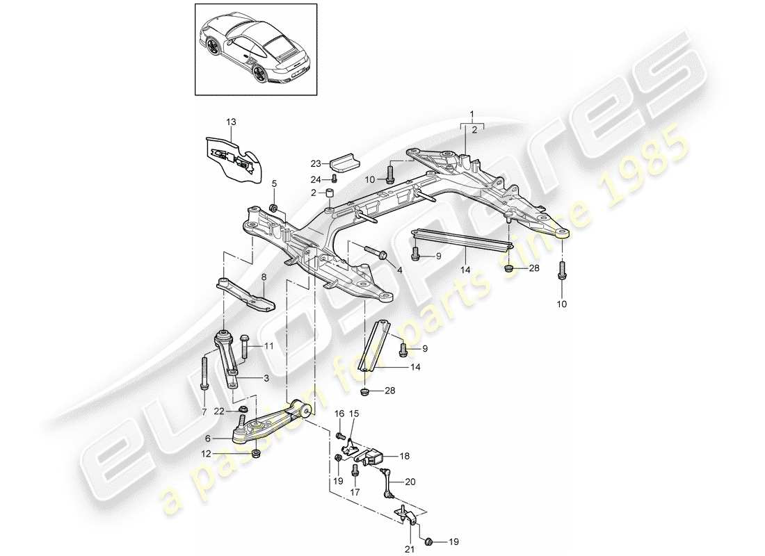 a part diagram from the porsche 997 parts catalogue