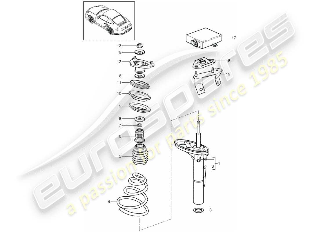 a part diagram from the porsche 2011 (997-2 turbo / gt2 rs) parts catalogue