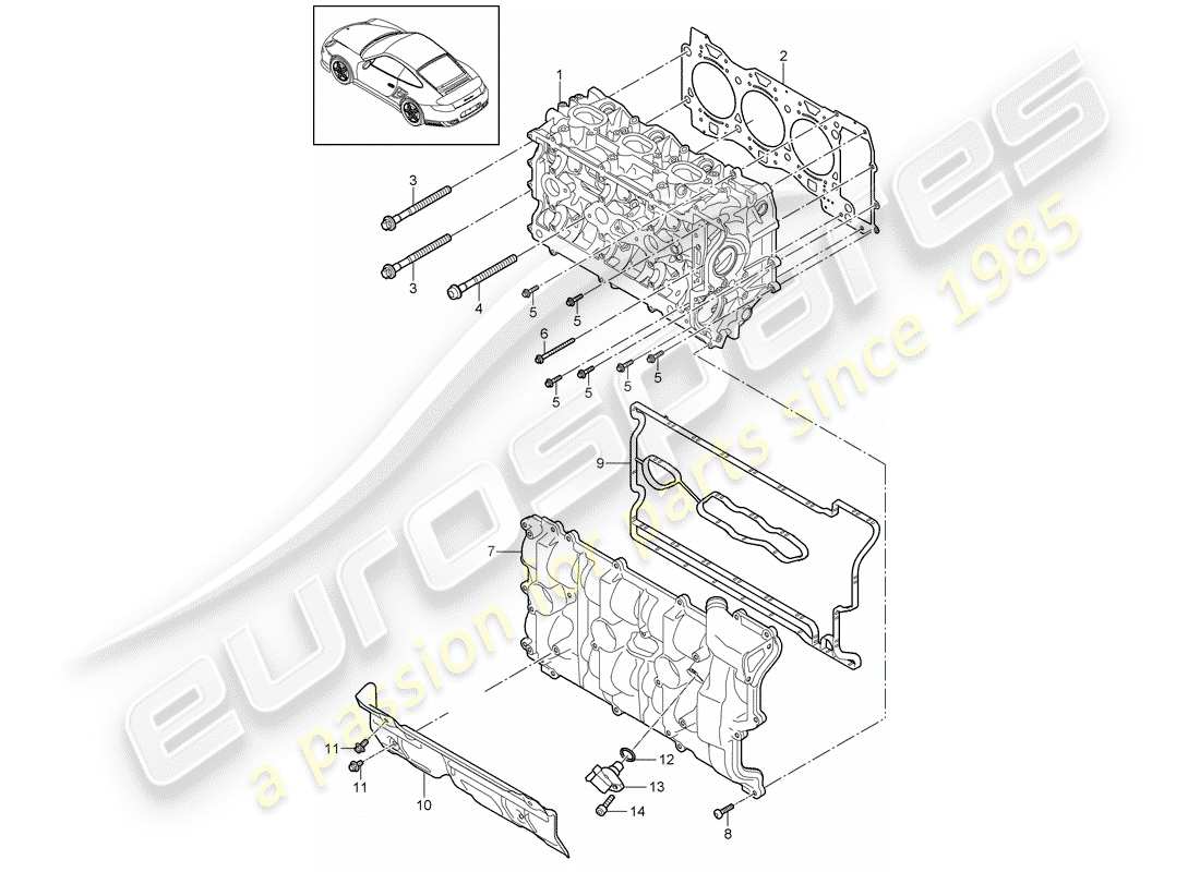 a part diagram from the porsche 997 parts catalogue