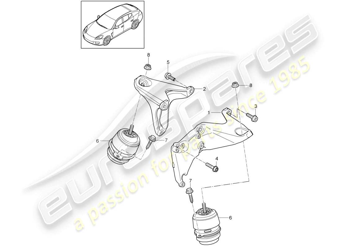 a part diagram from the porsche 2011 (panamera 970) parts catalogue
