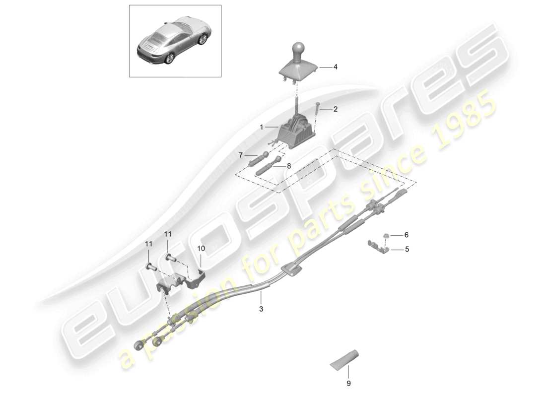 a part diagram from the porsche 2015 (991-1) parts catalogue