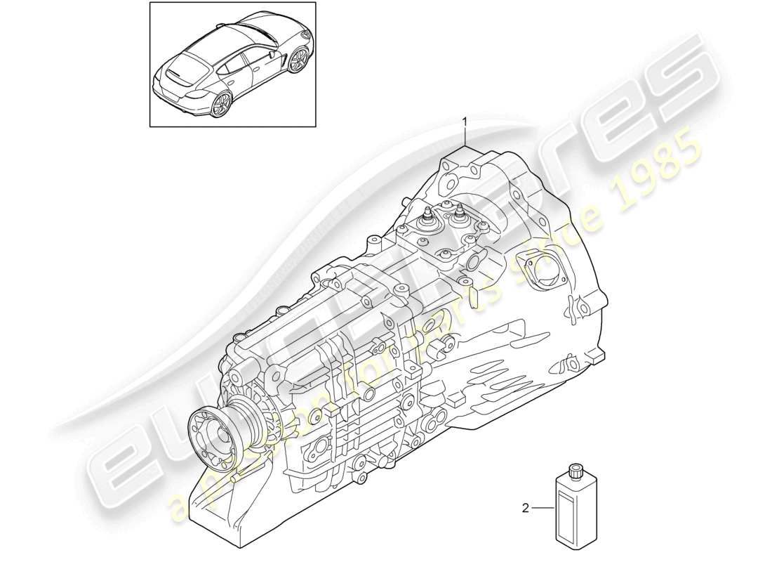 a part diagram from the porsche panamera parts catalogue