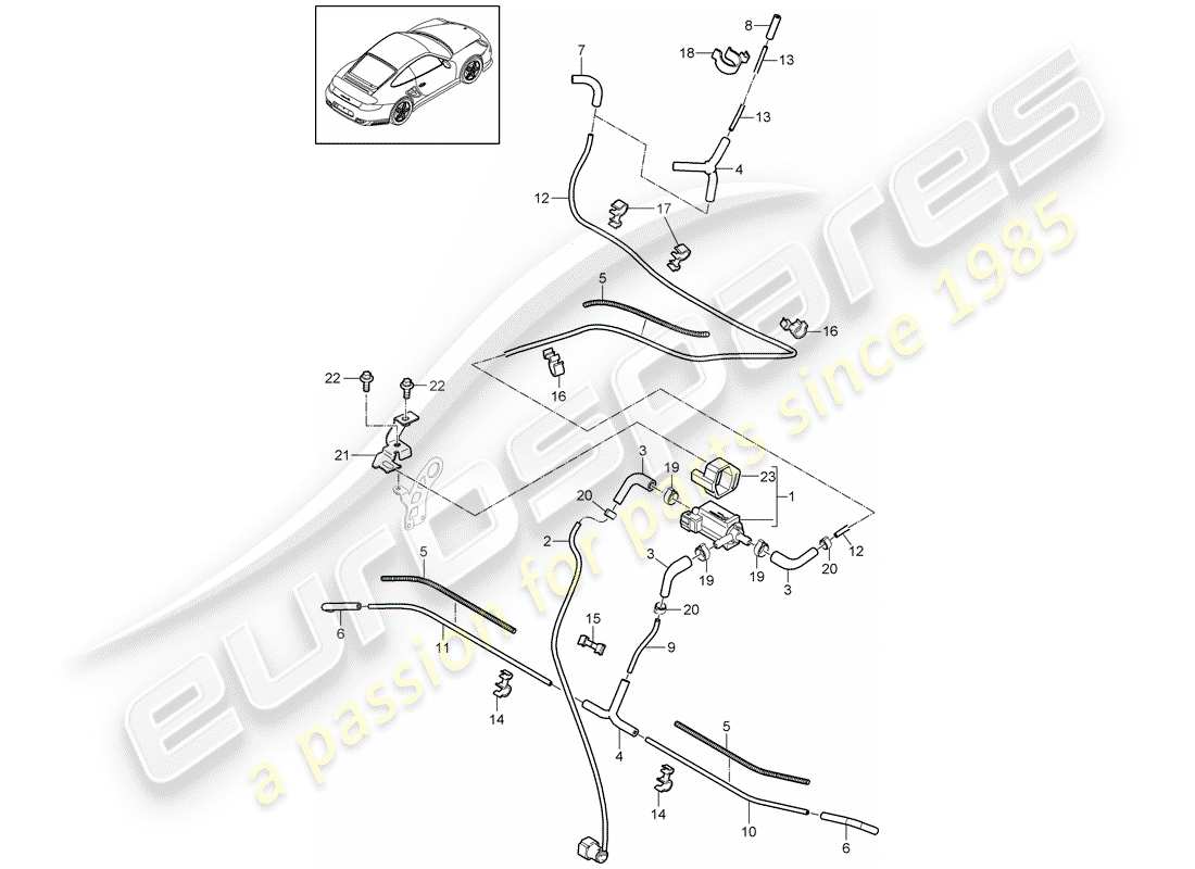 a part diagram from the porsche 997 parts catalogue
