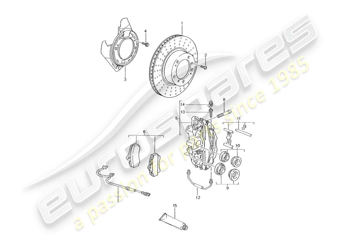 a part diagram from the porsche boxster parts catalogue